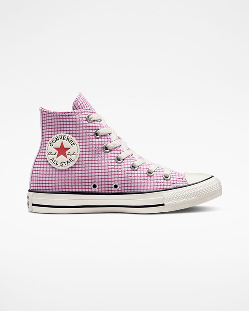 Tenisi Inalti Barbati Converse Chuck Taylor All Star Checkered Violet | RO IXL13E349